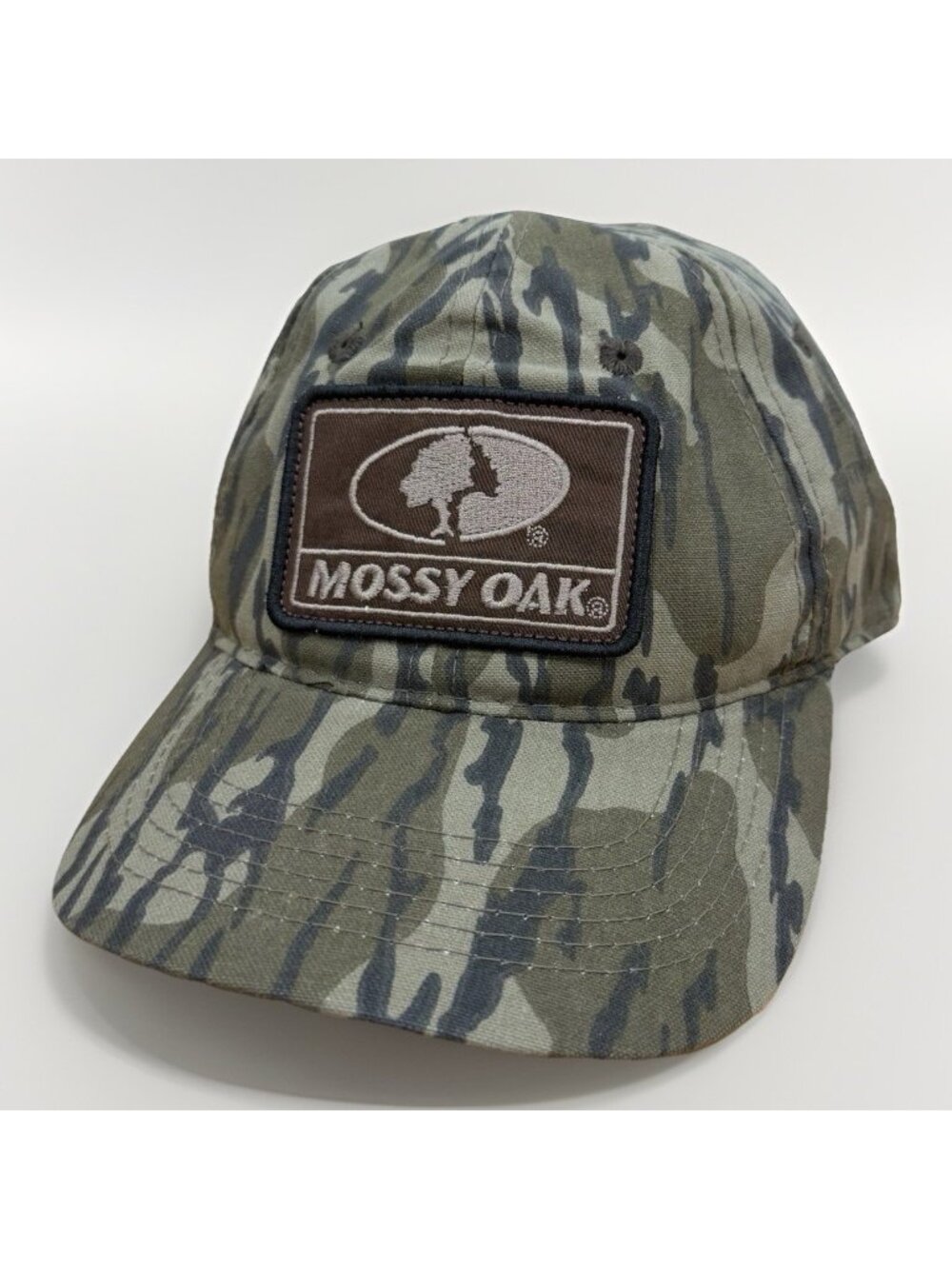 Mossy Oak Camouflage 5-Panel Patch Hat NEW Mossy Oak Bottomland Camo